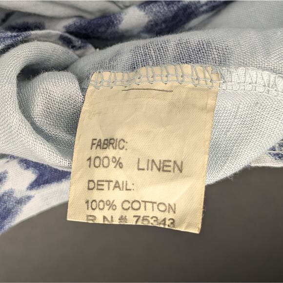 Bellambra Made In Italy 100% Linen Halter Top Blouse Bow Back Tie Dye Tank Top L - Picture 10 of 12